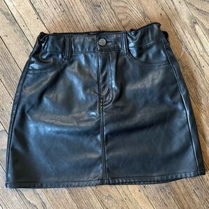GAP Black Faux Leather Skirt